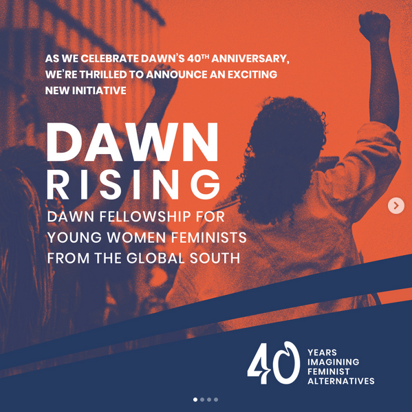 Apply for the 2026 DAWN Rising Fellowship: Support for Young Women Feminists