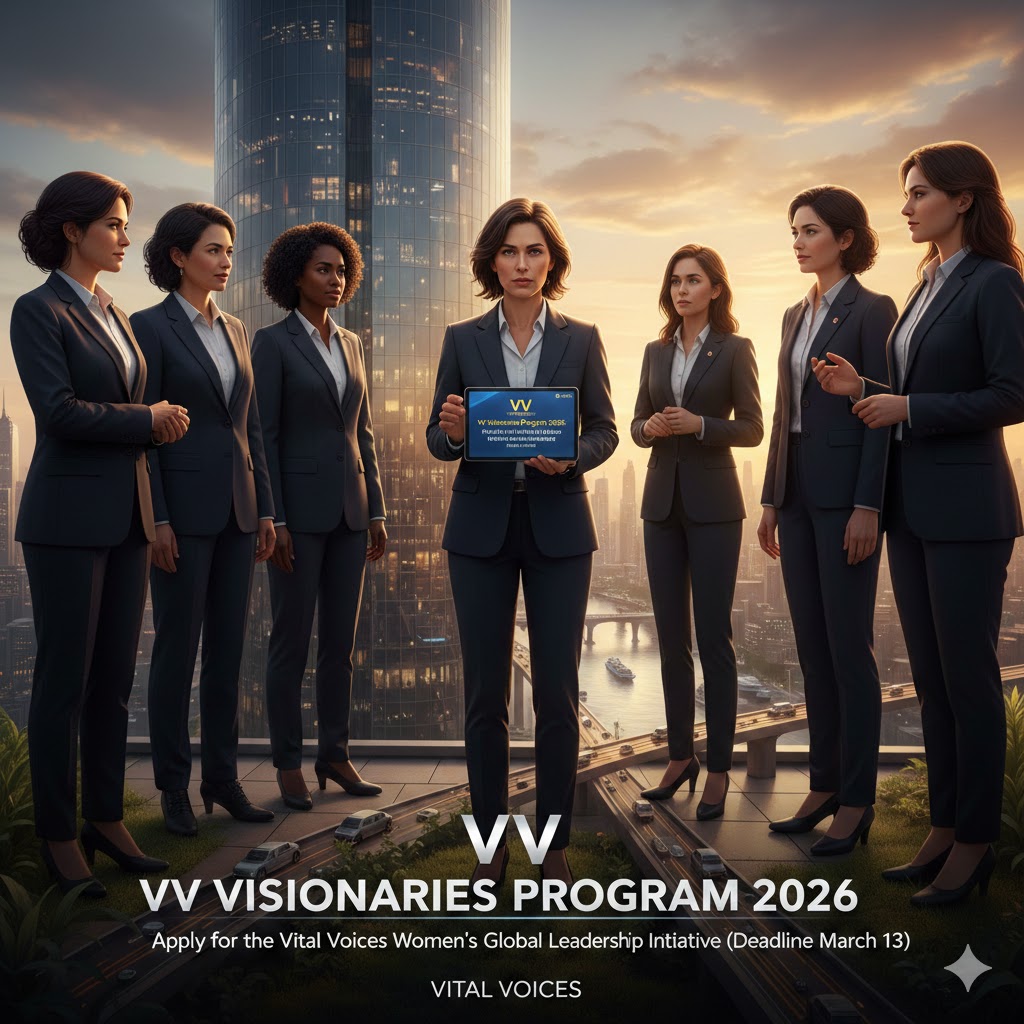 VV Visionaries Program 2026: Apply for the Vital Voices Women’s Global Leadership Initiative (Deadline March 13) VV Visionaries Program 2026: Apply for the Vital Voices Women’s Global Leadership Initiative (Deadline March 13)