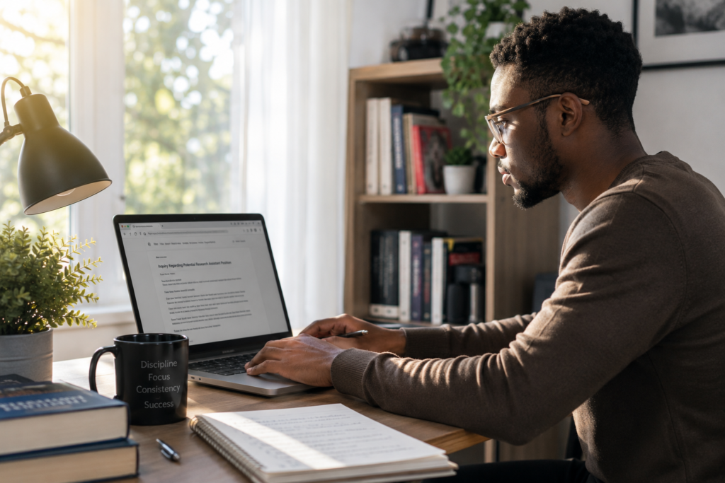 A Young Professional Cold Emailing Professors for Graduate Assistantships Using A Step-by-Step Guide
