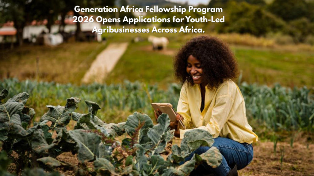 A young African Engaged in Agribusiness in 2026.